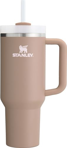 Stanley Quencher H2.0 FlowState Stainless Steel Vacuum Insulated Tumbler with Lid and Straw for Water, Iced Tea or Coffee, Smoothie and More, Almond Rose, 40 oz