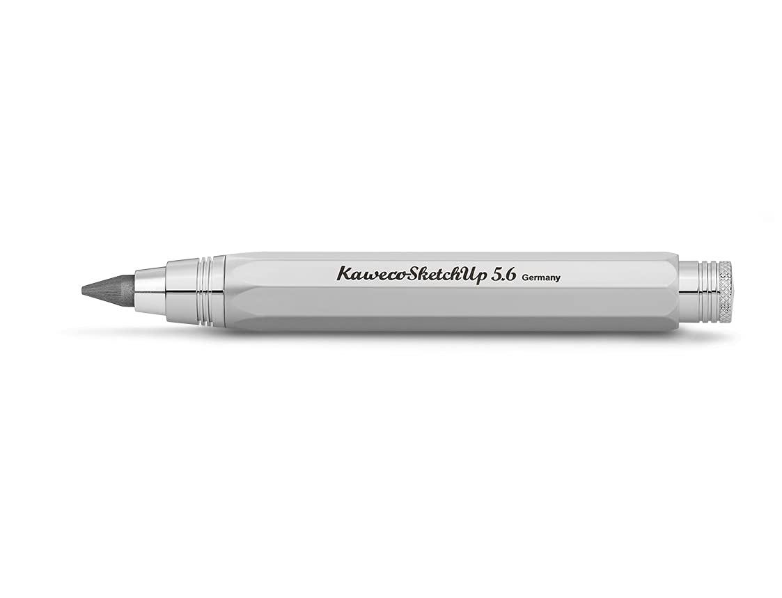 Kaweco SKETCH UP Clutch Pencil 5.6 mm 5B Satin Chrome I Exclusive Mechanical Pencil with Lead Refill I Pencil 10.5 cm