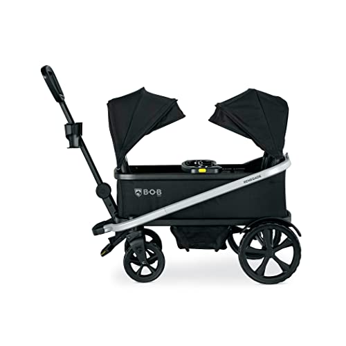 BOB Gear Renegade Canopy Stroller Wagon with 3 Seats, 5-Point Harness System, All-Terrain Tires, and Push and Pull Handle, Nightfall