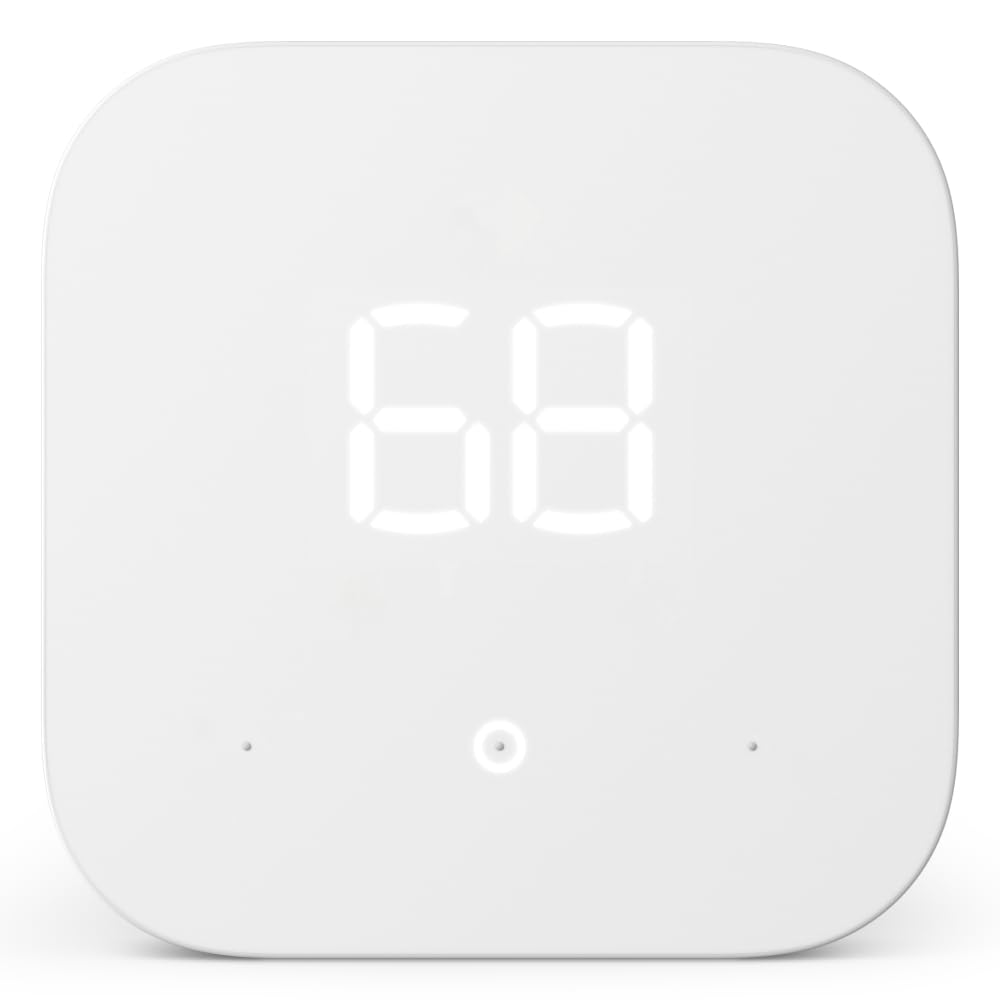 Amazon Smart Thermostat – Save money and energy - Works with Alexa and Ring - C-wire required