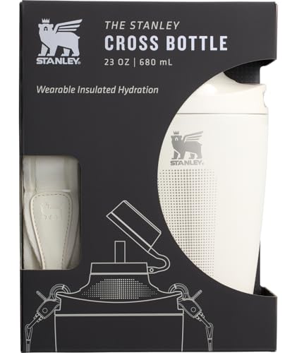 Stanley Cross Bottle | 23 oz Travel Bottle with Jacquard Strap | Leakproof Tritan Lid with Removable Straw | Recycled Stainless Steel | Double-Wall Vacuum Insulation