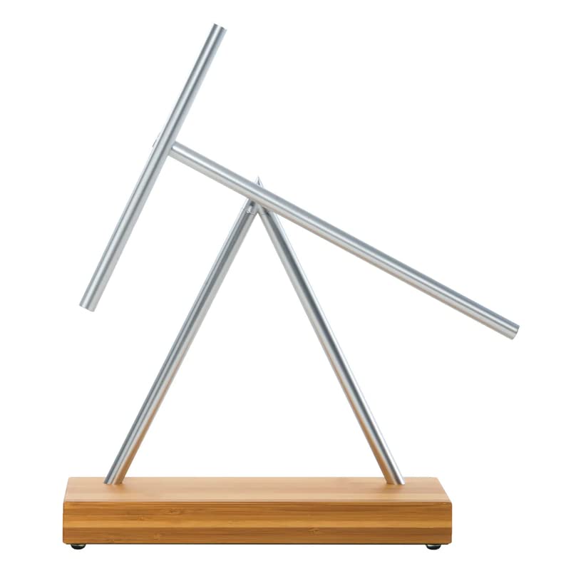 The Swinging Sticks Kinetic Energy Sculpture - Original Full Size Version (Bamboo/Silver)