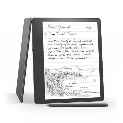 Amazon Kindle Scribe (16 GB) - 10.2” 300 ppi Paperwhite display, a Kindle and a notebook all in one, convert notes to text and share, includes Basic Pen