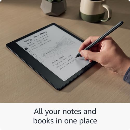 Amazon Kindle Scribe (16 GB) - 10.2” 300 ppi Paperwhite display, a Kindle and a notebook all in one, convert notes to text and share, includes Basic Pen