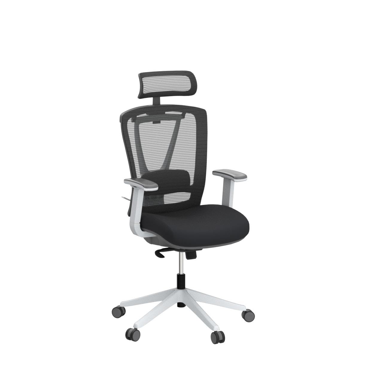 Autonomous Premium Ergonomic Office Chair for Computer or Gaming, with Wheels, Lumbar Support, Adjustable Seat, Headrest, and Armrests, Mesh Back, Medium, Full Black