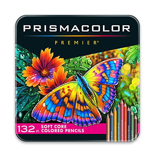 Prismacolor Colored Pencils, Premier Soft Core Pencils, Assorted, 132 Count