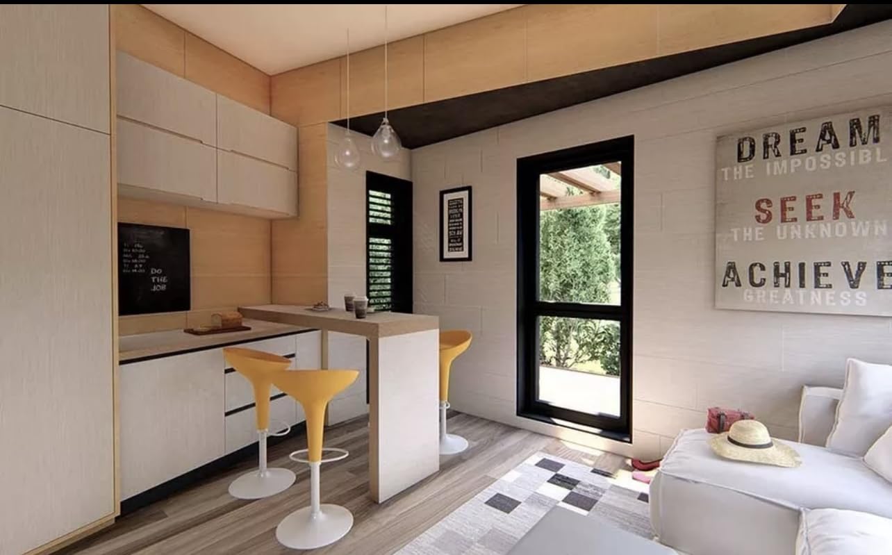 Tiny house Modern Prefab Modular luxury modern prefab villa Mobile Vacation Tiny Steel Home -20 Feet prefabricated tiny house with balcony kitchen bathroom bedroom mobile home eco friendly house