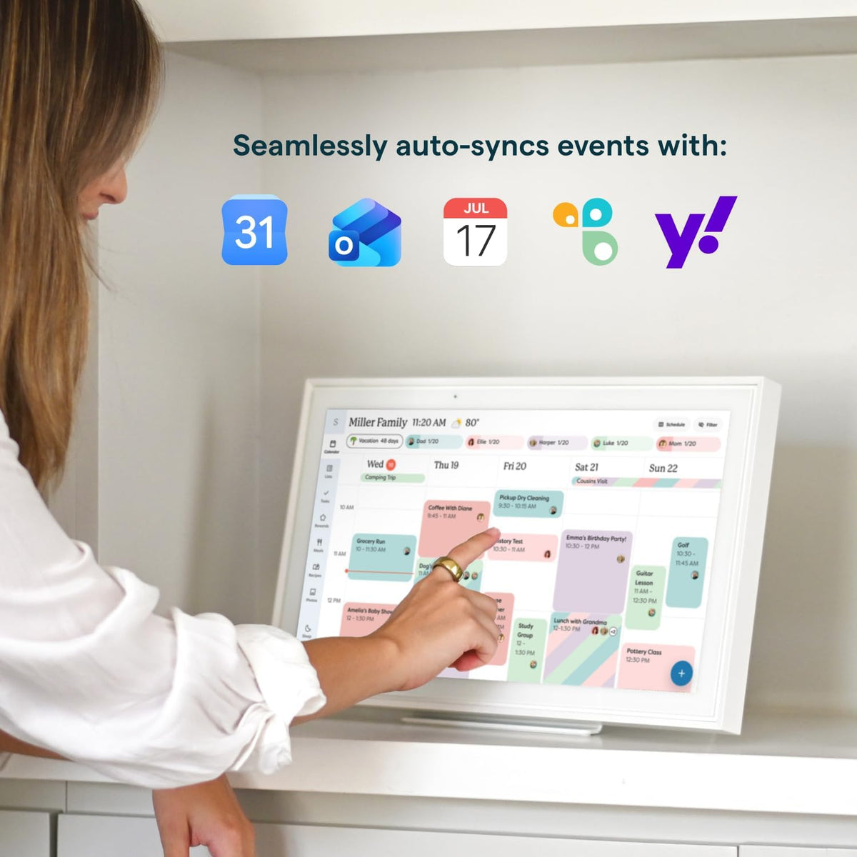 Skylight 15-Inch Touchscreen Digital Calendar and Chore Chart