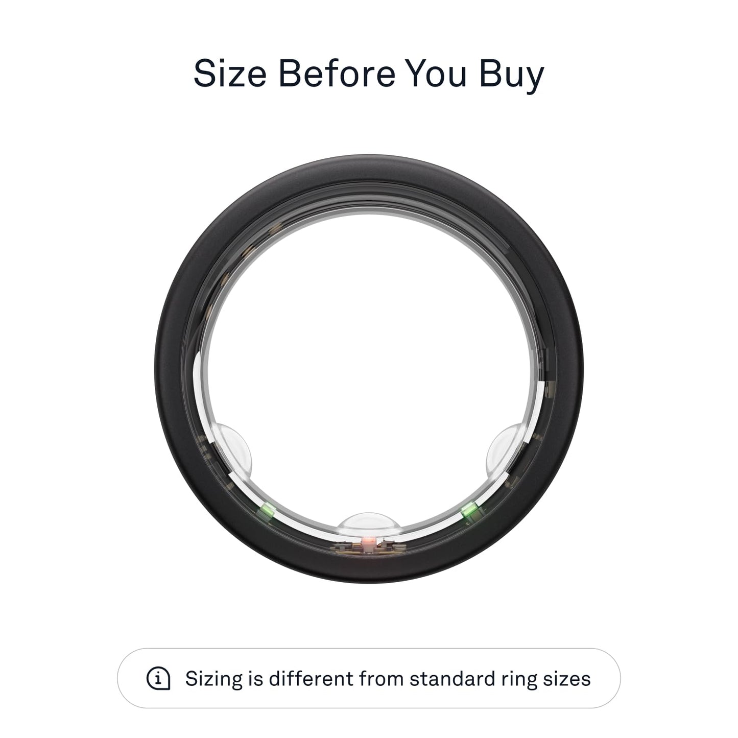 Oura Ring Gen3 Horizon - Stealth - Size 6 - Smart Ring - Size First with Oura Sizing Kit - Sleep Tracking Wearable - Heart Rate - Fitness Tracker - 5-7 Days Battery Life