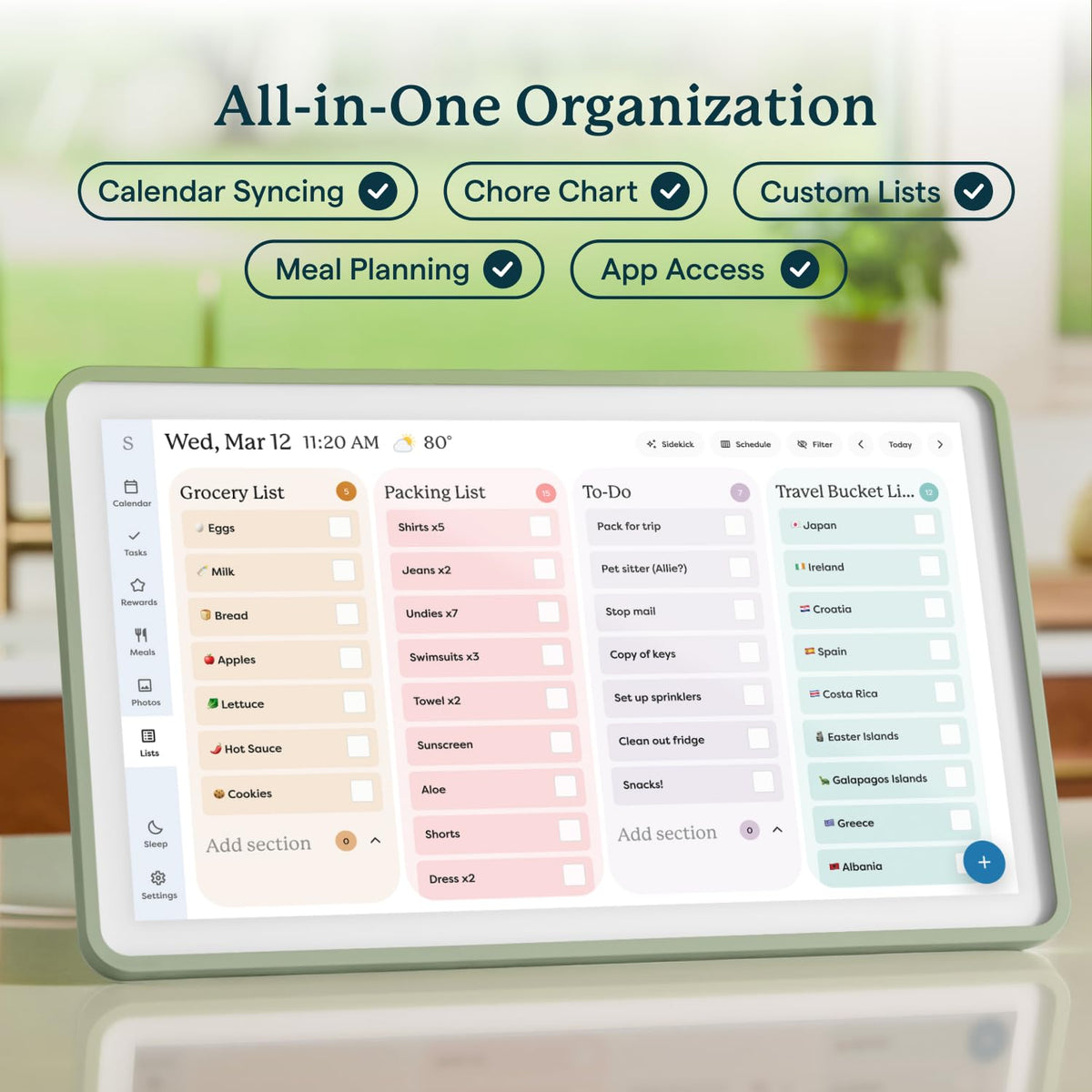 Skylight 15-Inch Touchscreen Digital Calendar and Chore Chart
