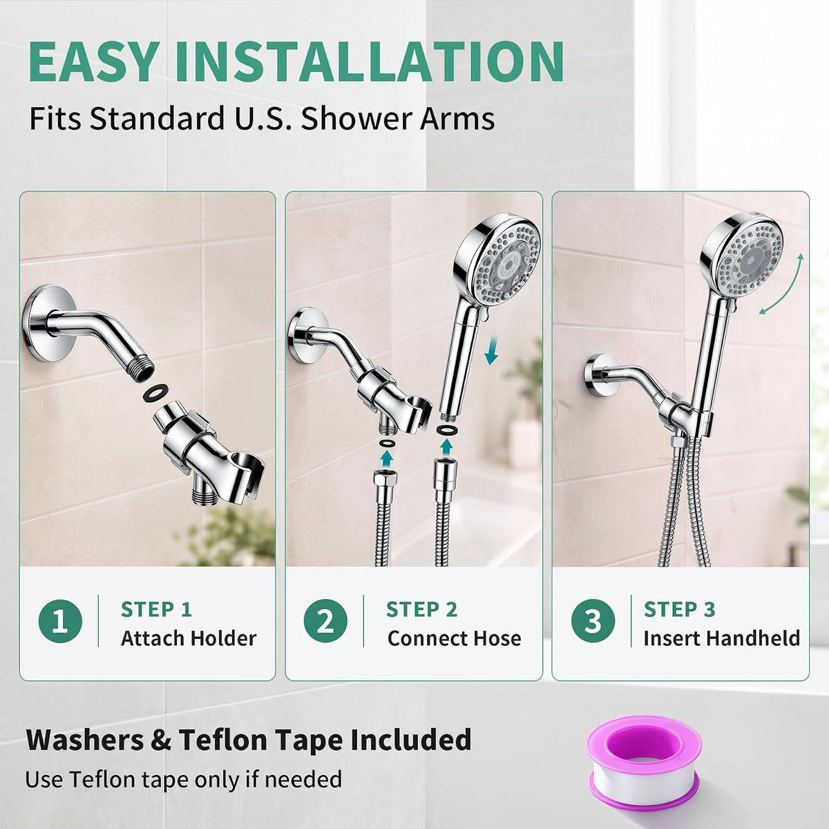 SunCleanse High Pressure Filtered Handheld Shower Head