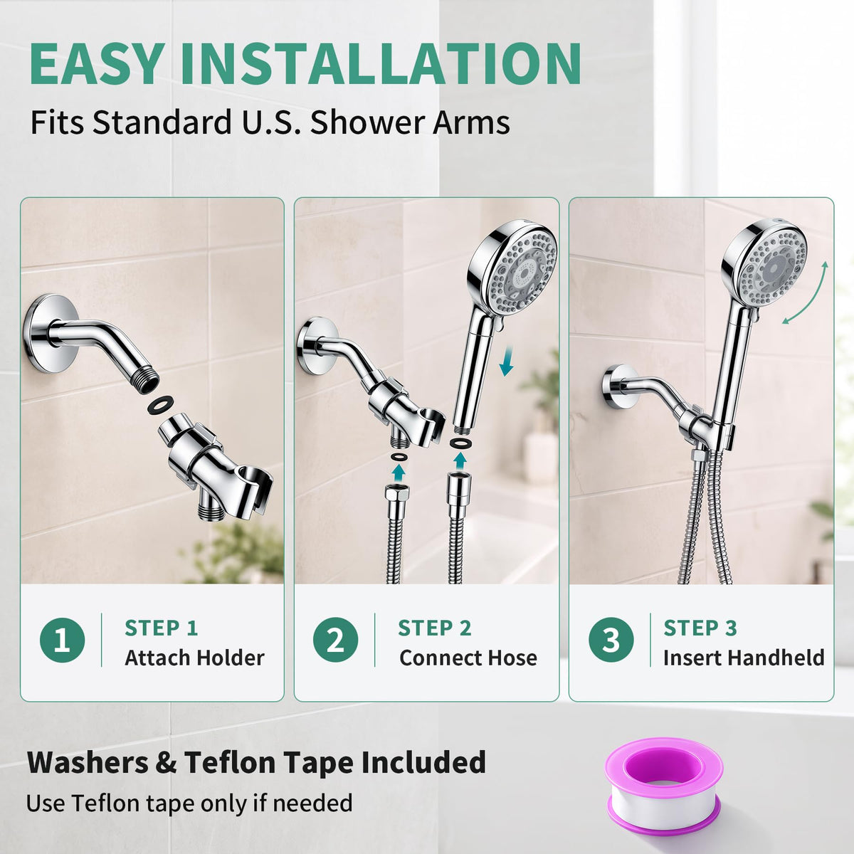 SunCleanse High Pressure Filtered Handheld Shower Head