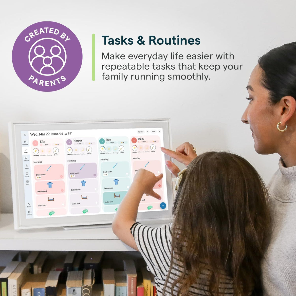 Skylight 15-Inch Touchscreen Digital Calendar and Chore Chart