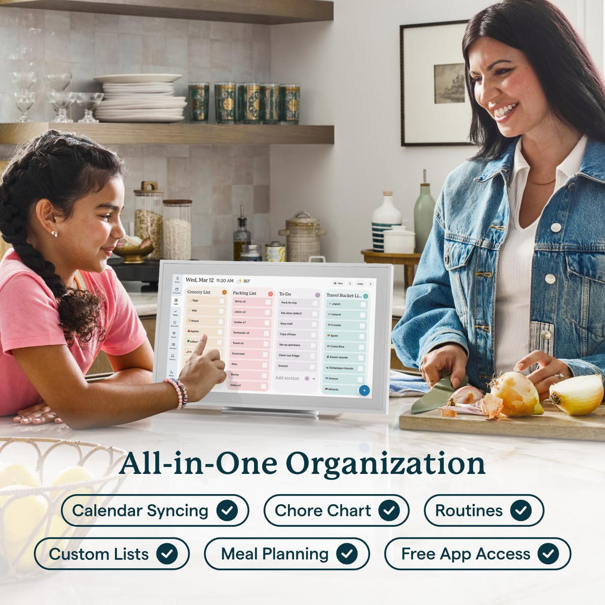 Skylight 15-Inch Touchscreen Digital Calendar and Chore Chart