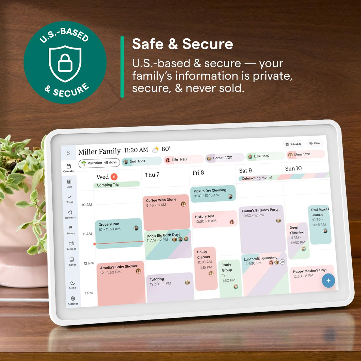 Skylight 15-Inch Touchscreen Digital Calendar and Chore Chart