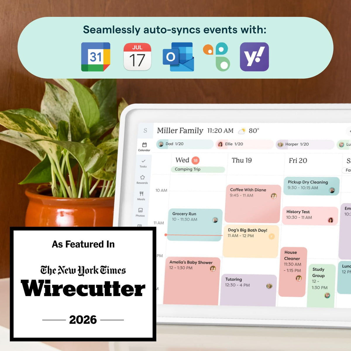 Skylight 15-Inch Touchscreen Digital Calendar and Chore Chart