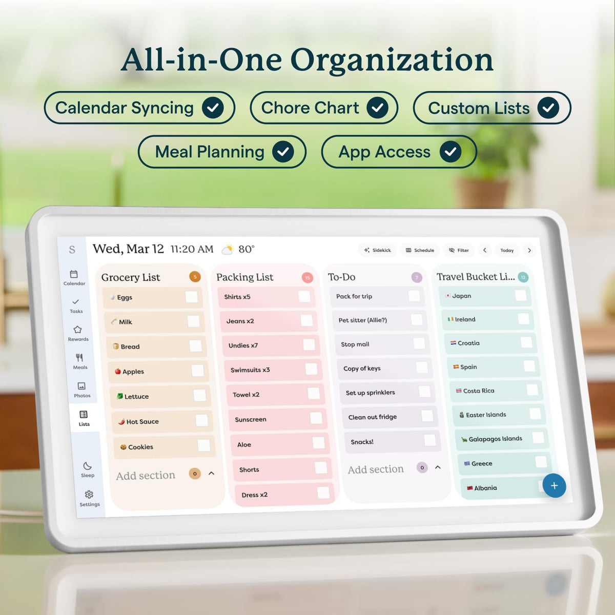 Skylight 15-Inch Touchscreen Digital Calendar and Chore Chart