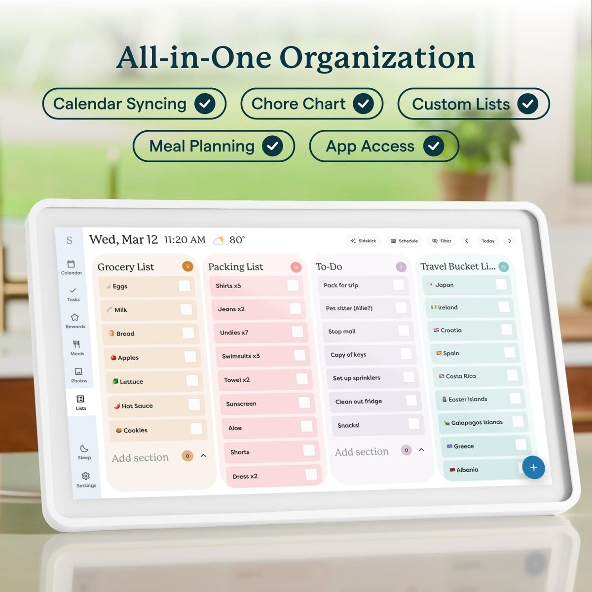 Skylight 15-Inch Touchscreen Digital Calendar and Chore Chart