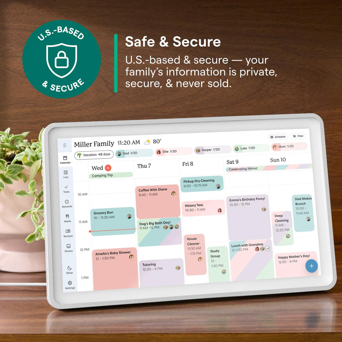 Skylight 15-Inch Touchscreen Digital Calendar and Chore Chart
