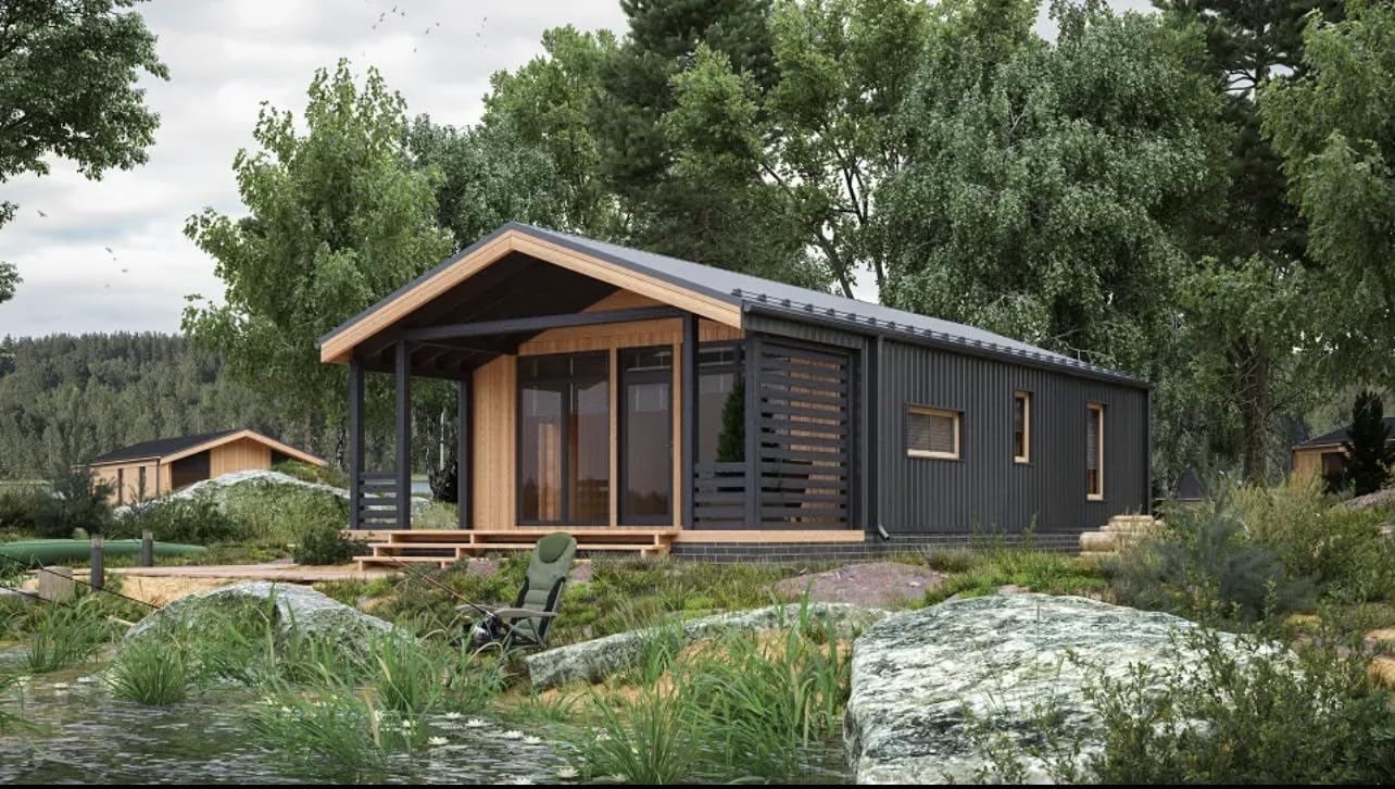 Tiny house Modern Prefab Modular luxury modern prefab villa Mobile Vacation Tiny Steel Home -20 Feet prefabricated tiny house with balcony kitchen bathroom bedroom mobile home eco friendly house