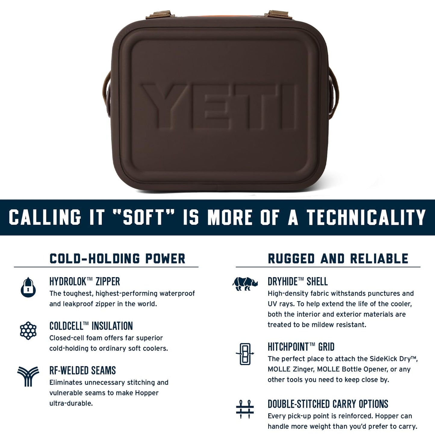 YETI Hopper Flip 12 Portable Cooler, Wetlands Brown