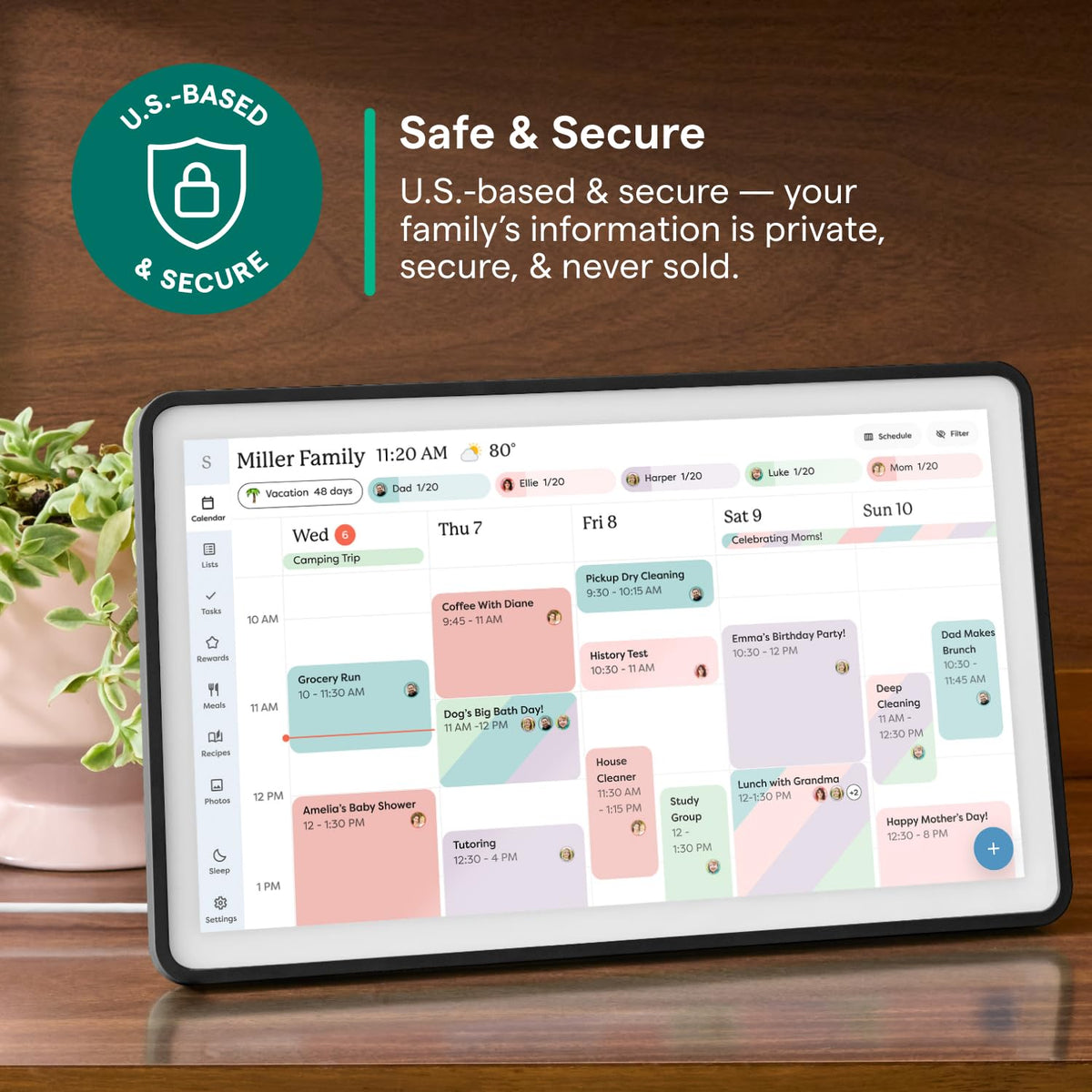 Skylight 15-Inch Touchscreen Digital Calendar and Chore Chart