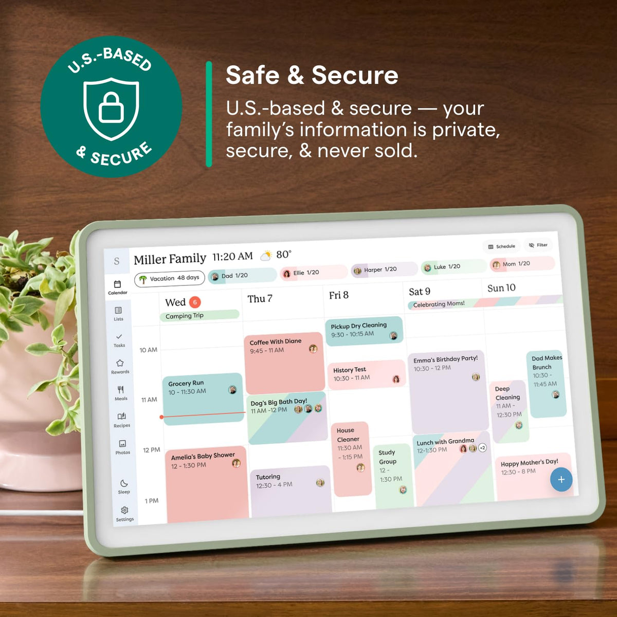 Skylight 15-Inch Touchscreen Digital Calendar and Chore Chart