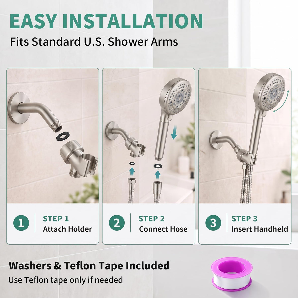 SunCleanse High Pressure Filtered Handheld Shower Head