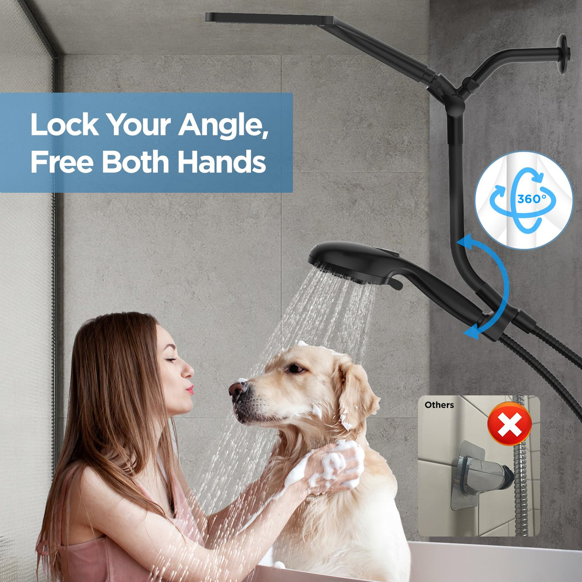 MakeFit Dual Filtered Rain Shower Head Combo