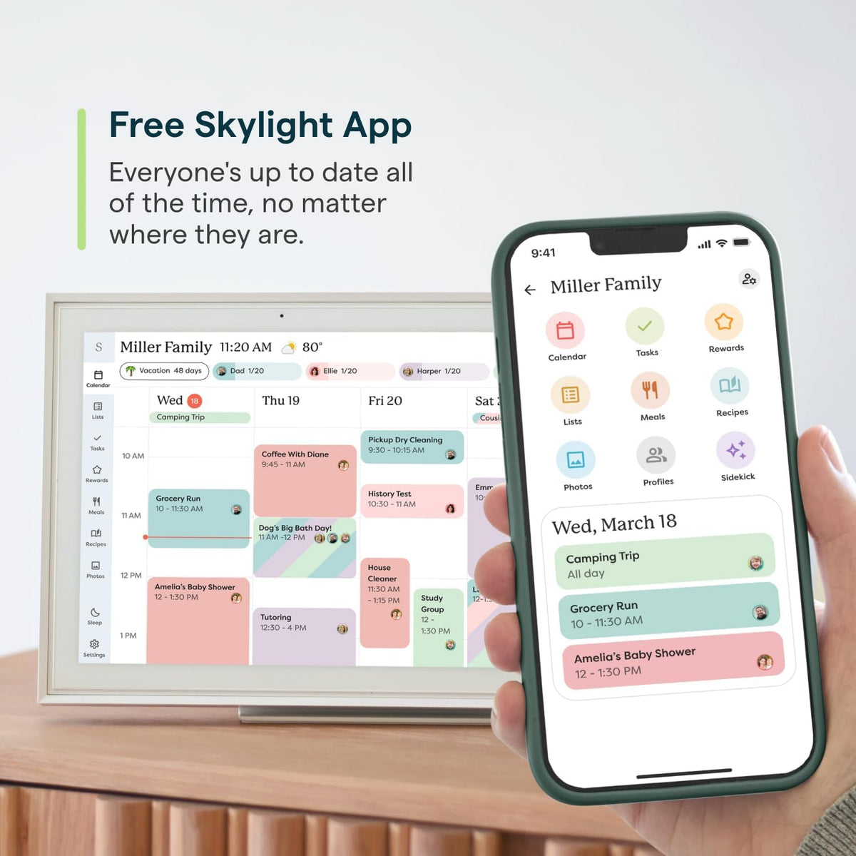 Skylight 15-Inch Touchscreen Digital Calendar and Chore Chart