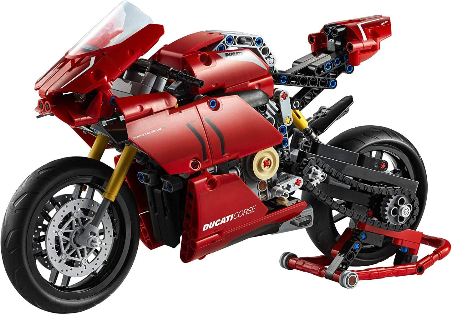 LEGO Technic Ducati Panigale V4 R Motorcycle 42107 Building Set - Collectible Superbike Display Model Kit with Gearbox and Working Suspension, Fun for Adults, and Motorcycle Enthusiasts