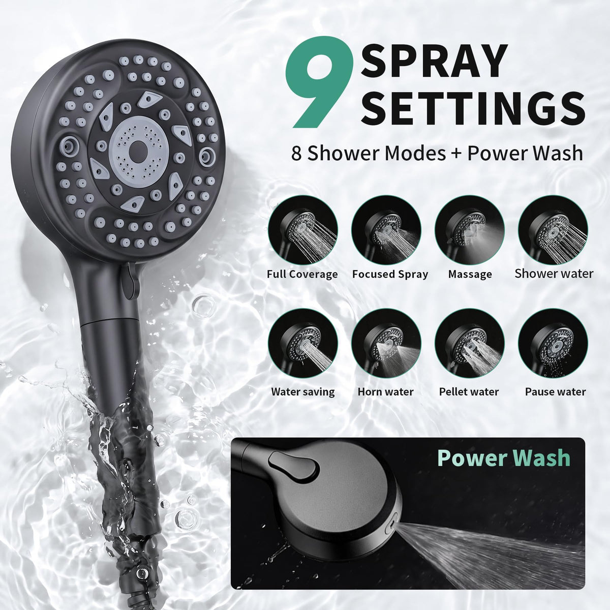 SunCleanse High Pressure Filtered Handheld Shower Head