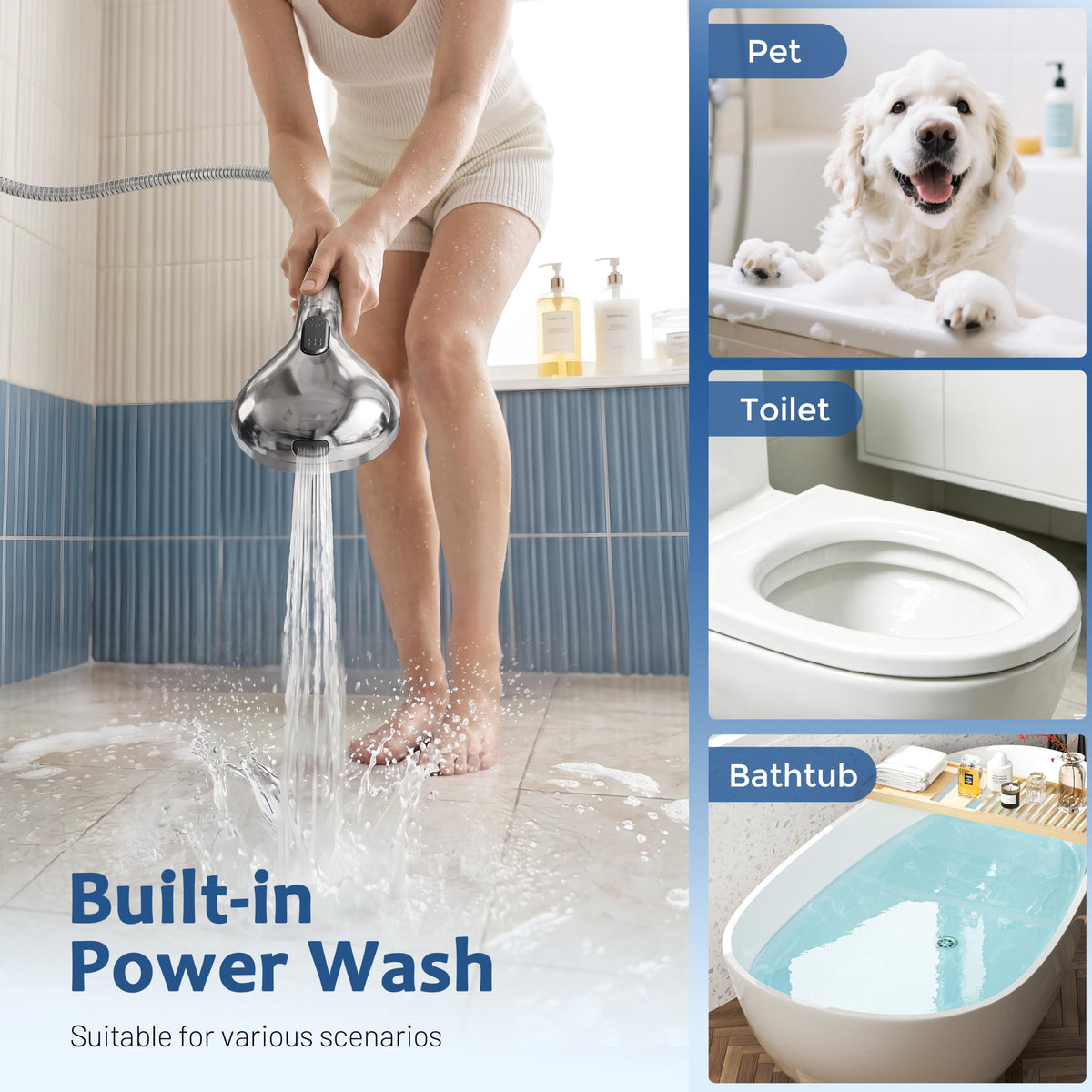 MakeFit Dual Filtered Rain Shower Head Combo