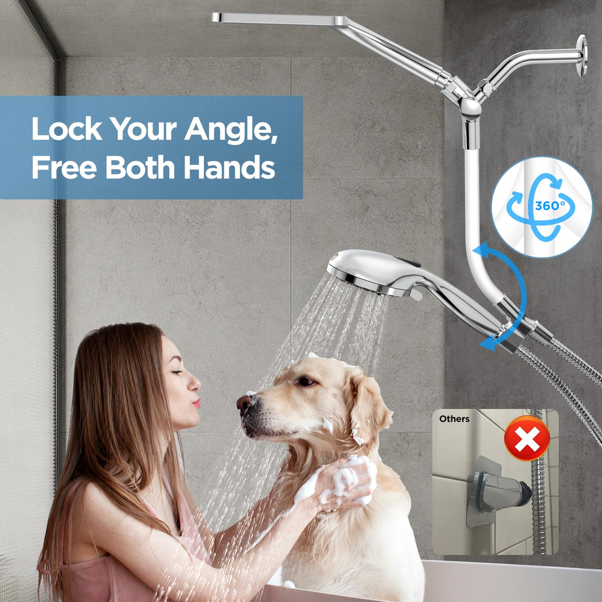 MakeFit Dual Filtered Rain Shower Head Combo