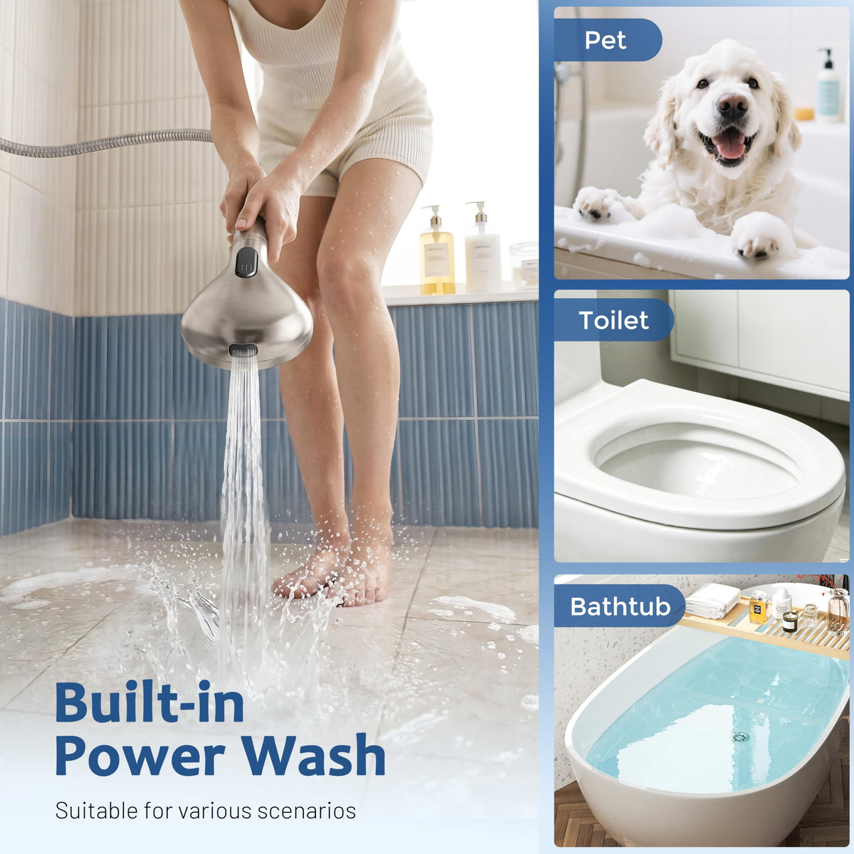 MakeFit Dual Filtered Rain Shower Head Combo