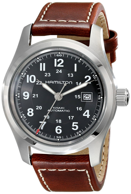 Hamilton Men's H70555533 Khaki Field Stainless Steel Automatic Watch with Brown Leather Band