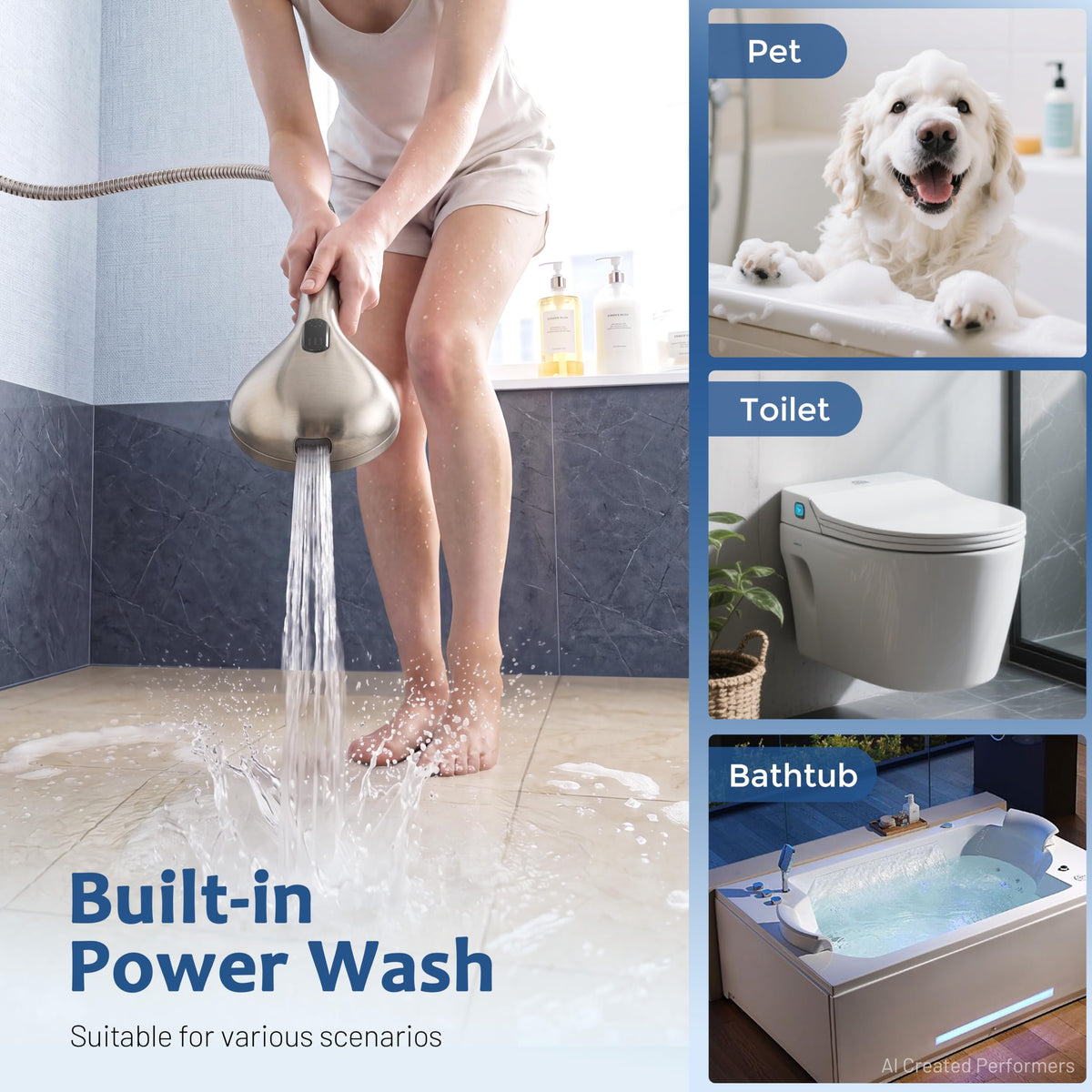 MakeFit Dual Filtered Rain Shower Head Combo