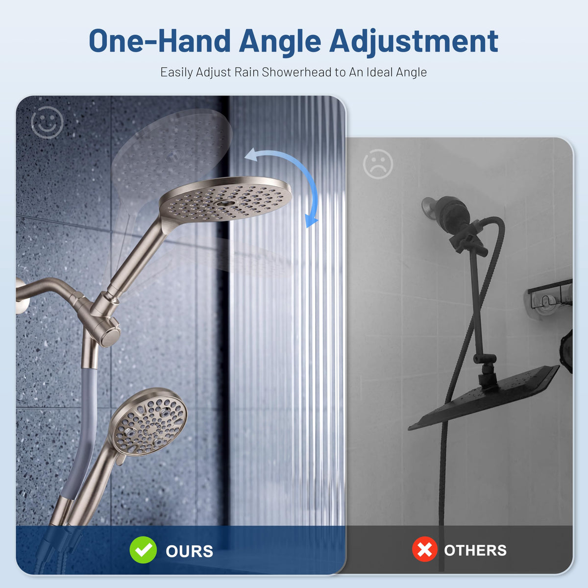 MakeFit Dual Filtered Rain Shower Head Combo