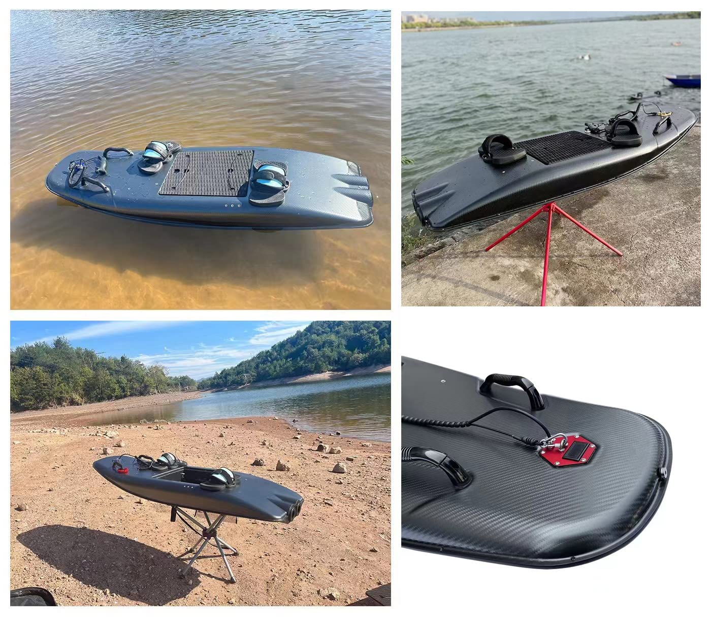 Electric Surfboard - ABS Motorized Water Jetboard with 10KW Power and 3.2KWH Battery Surf Scooter for Extreme Water Sports for Beginners and Surfers