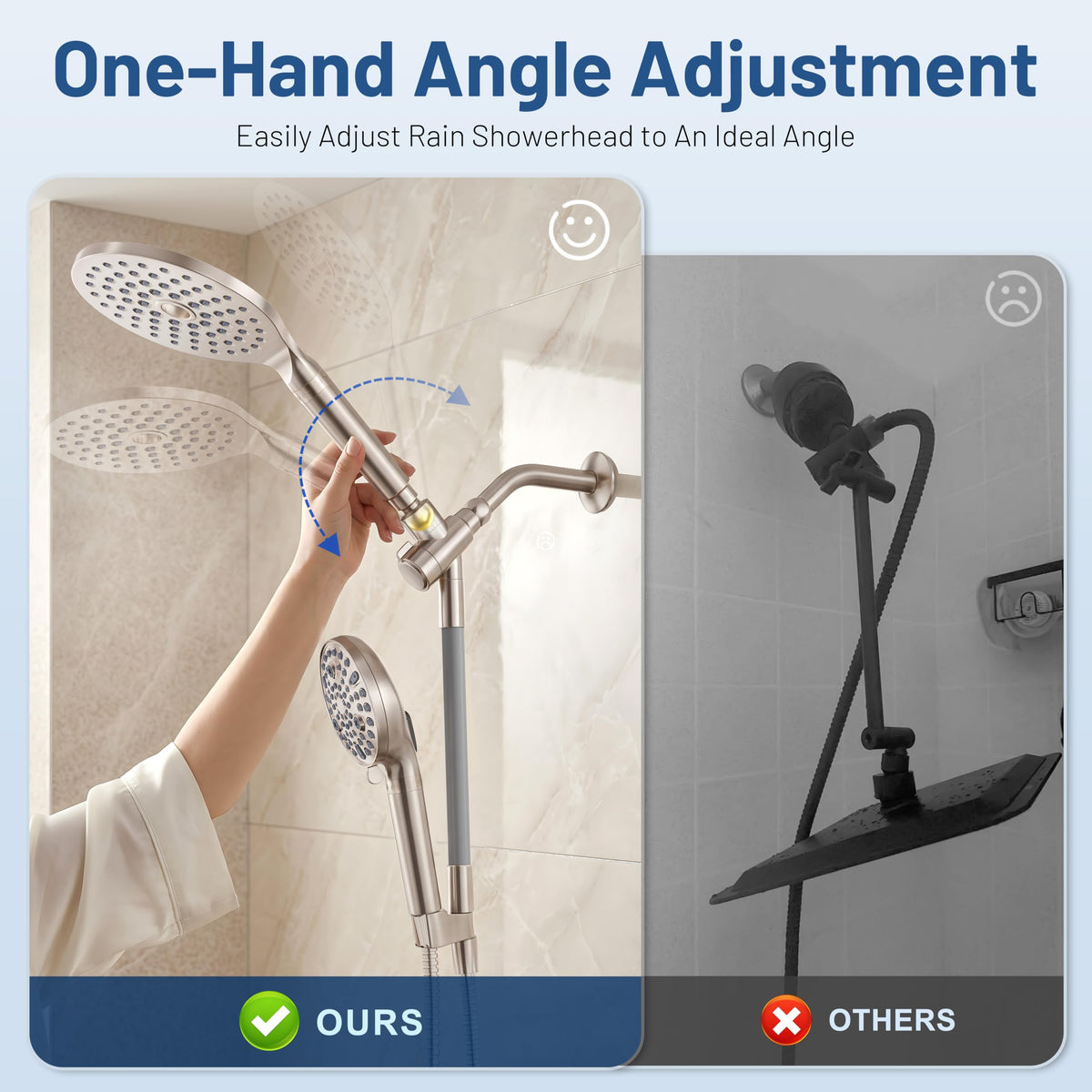 MakeFit Dual Filtered Rain Shower Head Combo