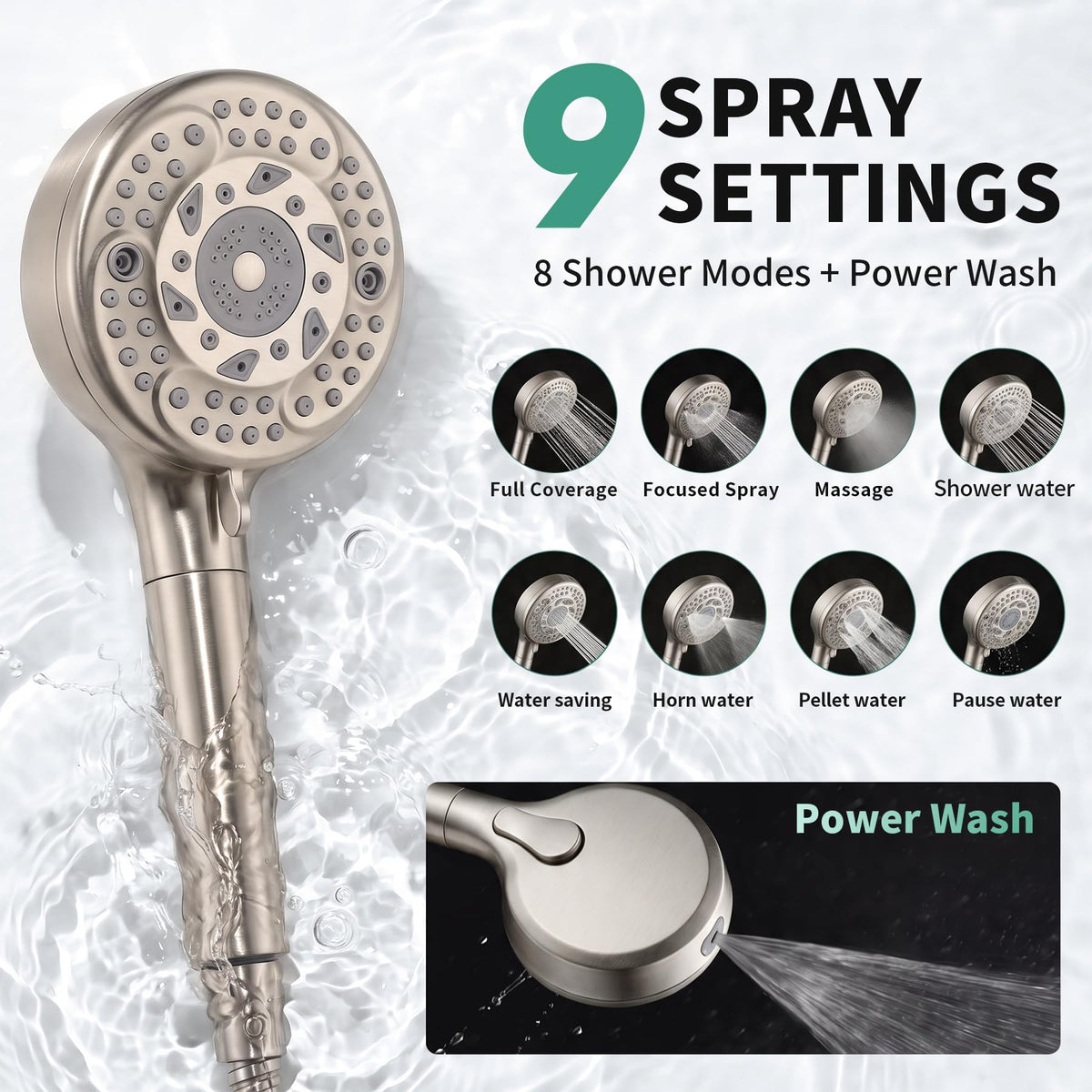 SunCleanse High Pressure Filtered Handheld Shower Head