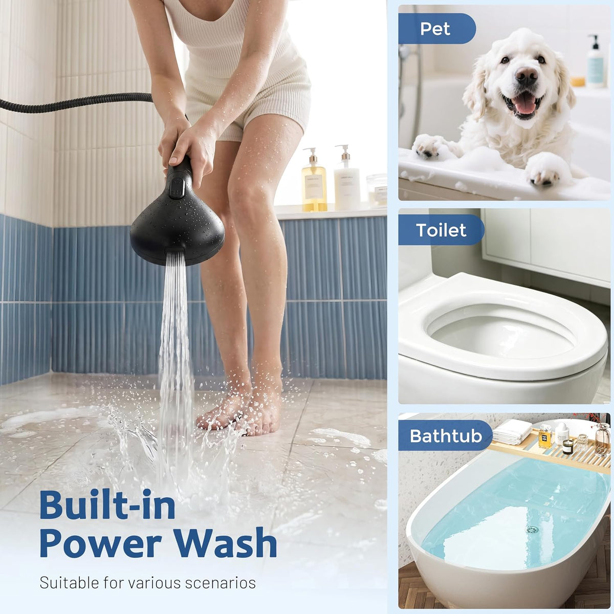 MakeFit Dual Filtered Rain Shower Head Combo
