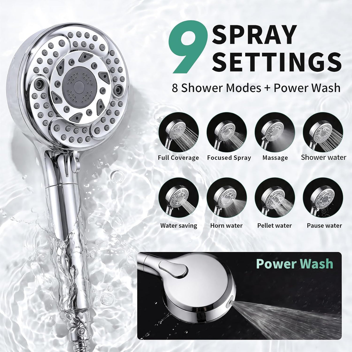 SunCleanse High Pressure Filtered Handheld Shower Head